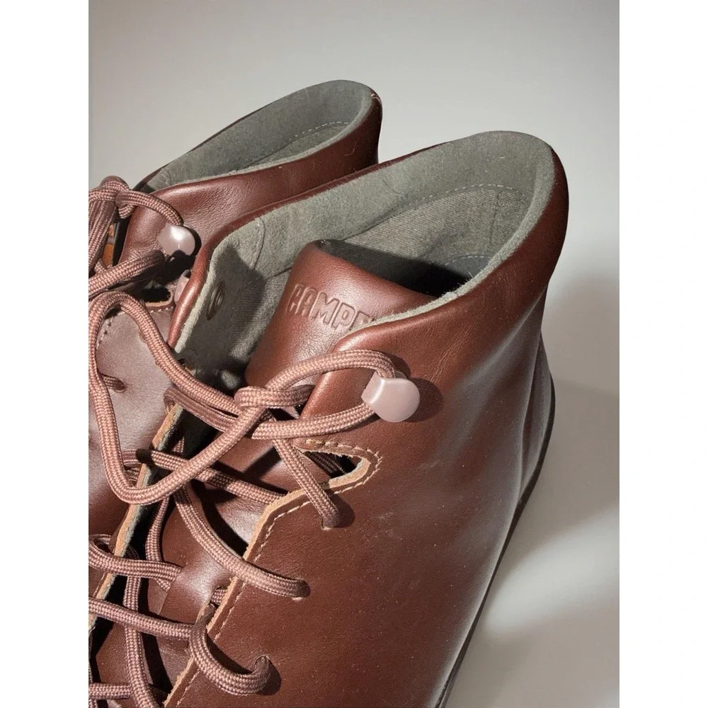 Camper Chasis Leather Ankle Boots - Men's Size EU 46 / US 13 - All Brown EUC